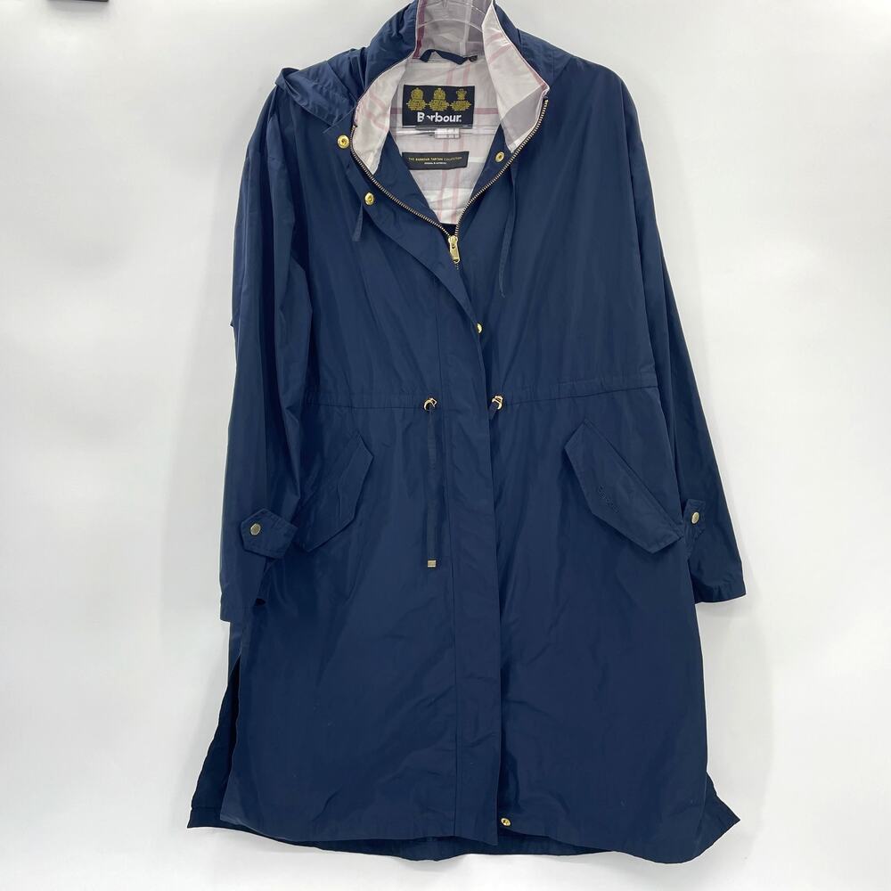 Barbour Navy Hooded Rain Parka